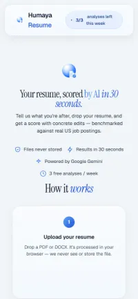 Humaya Resume mobile